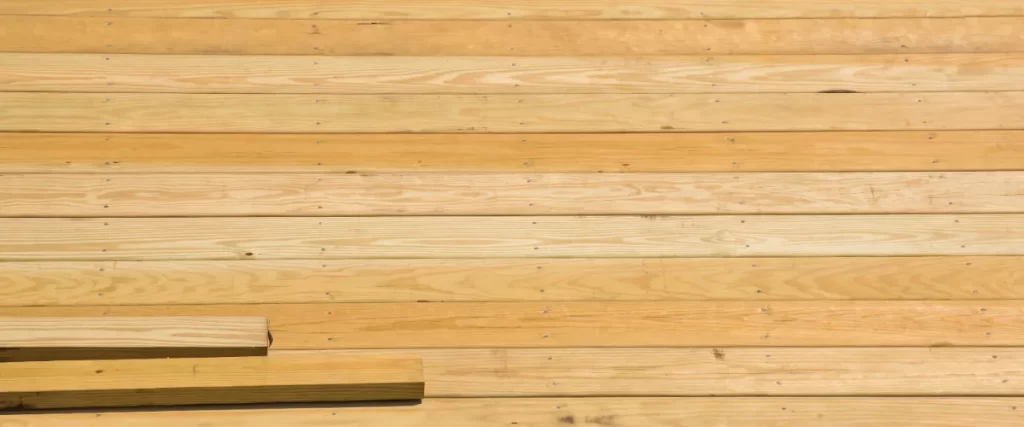 pressure treated wood deck